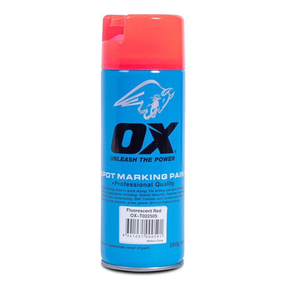 OX Tools OX-T022505 OX Trade Fluro Red Spot Marking Paint (Single Can) – image 1
