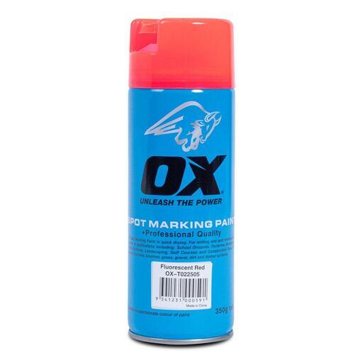 OX Tools OX-T022505 OX Trade Fluro Red Spot Marking Paint (Single Can)