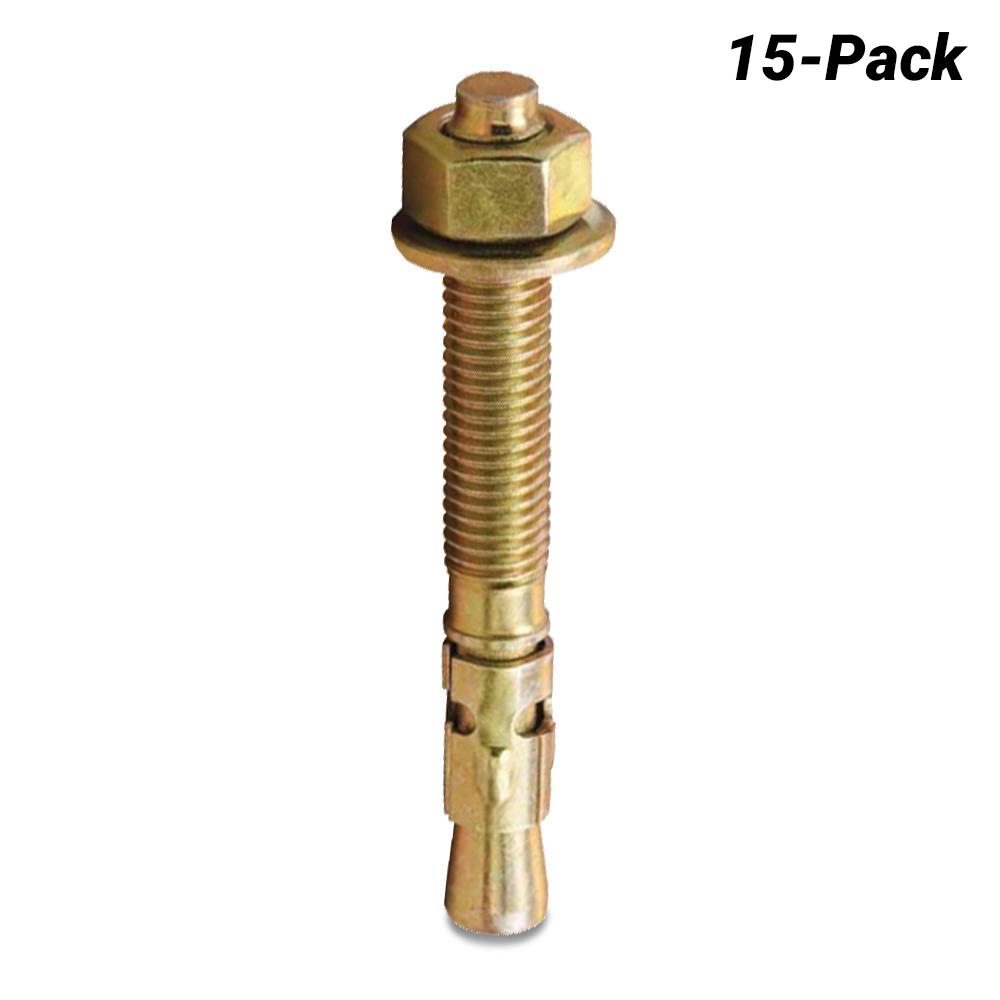 Ramset T16125 15Pack 16 x 125mm Hex Nut Zinc Plated Trubolt Stud Anchor