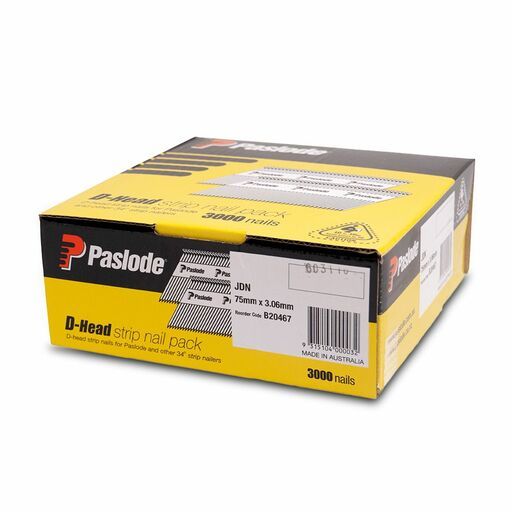 Paslode B20467 3000-Pack 75mm x 3.06mm Bright D Head Framing Nails – image 4