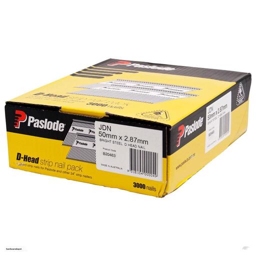 Paslode B20463 3000 Pack 50mm x 2.87mm Bright D Framing Nails