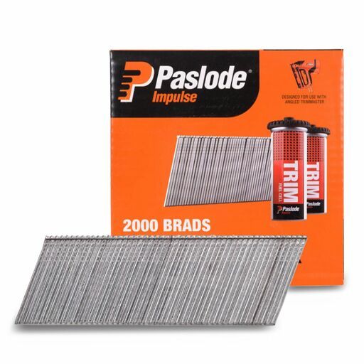 Paslode B20745 2000-Pack 45mm 16 Gauge Zinc Plated Angled Brad Nails with Fuel – image 2