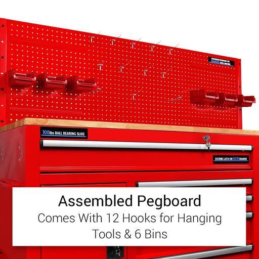 Daytona D62WB 62" Heavy Duty 10 Drawer Work Bench - Red – image 5
