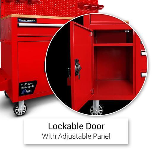 Daytona D62WB 62" Heavy Duty 10 Drawer Work Bench - Red – image 12