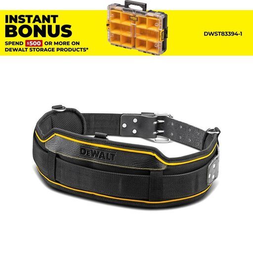 DeWalt DWST1-75651 Nylon/Leather Padded Tool Belt