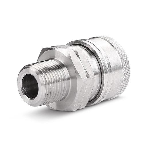 Typhoon TM38C Stainless Steel 3/8" BSPT Male To 3/8" Coupler – image 2