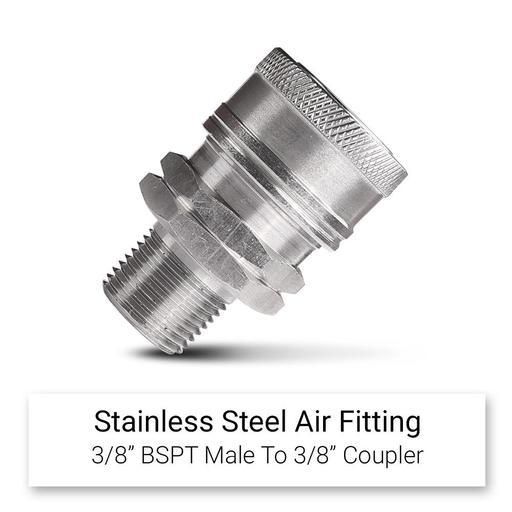 Typhoon TM38C Stainless Steel 3/8" BSPT Male To 3/8" Coupler – image 4