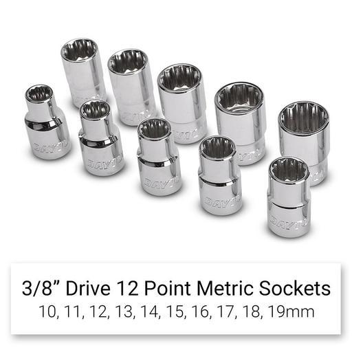 Daytona D179MS 179pce 1/2", 3/8" & 1/4" Drive Metric 10-32mm Socket Set – image 5