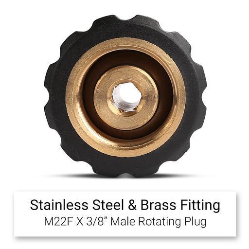 Typhoon TM22MP Brass M22 Female x 3/8" Male Rotating Coupling – image 3