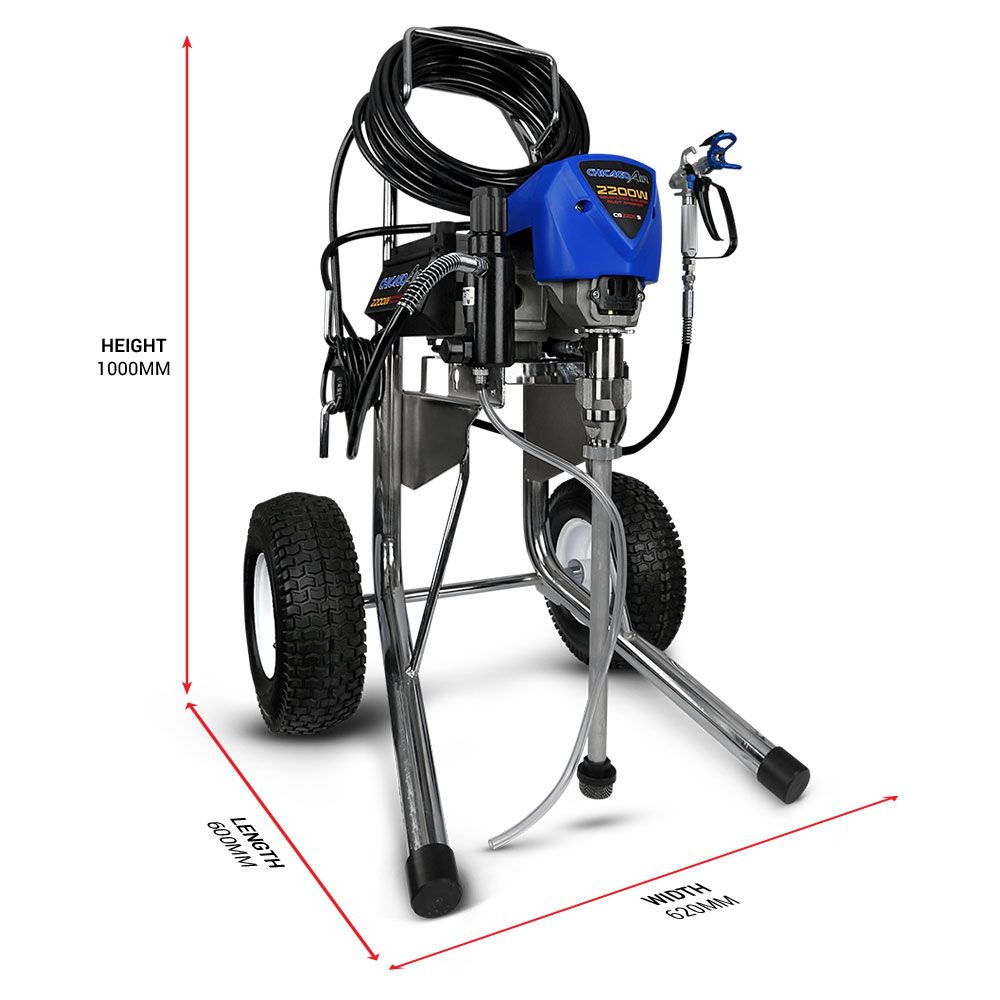 Chicago Air CB2200S Brushless 2200W Airless Paint Sprayer With 15m Hose – image 2