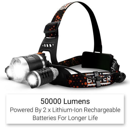 Bayer BLA50 50000LMS 4 Modes 3 LED Rechargeable Headlamp – image 2