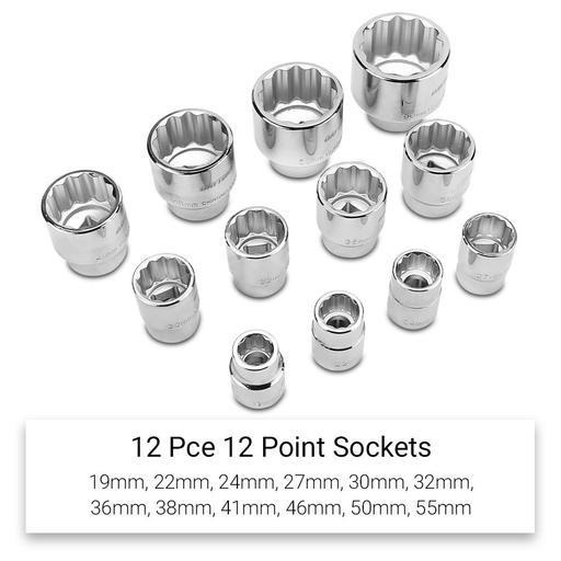Daytona D32PSS 32pce 12 Point 3/4" Drive Metric 19-55mm & AF 3/4"-1 7/8" Socket Set – image 2
