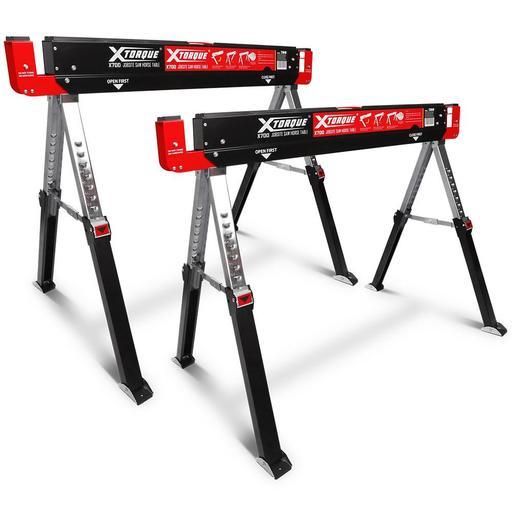 Xtorque X700 2-Pack Height Adjustable Folding Jobsite Sawhorses – image 2