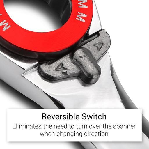 Daytona D12RMS 12pce Magnetic Stop Ring Reversible Ratchet Spanner Set – image 3