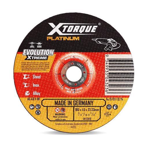 Xtorque XPI180D Platinum 180mm (7") 1.6mm Platinum Inox Cutting Disc - MADE IN GERMANY