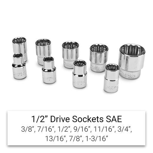 Daytona D126SS 126pce 1/4" & 1/2" Drive Metric 4-34mm & Imperial 3/8"-1 3/16" Socket Set – image 5