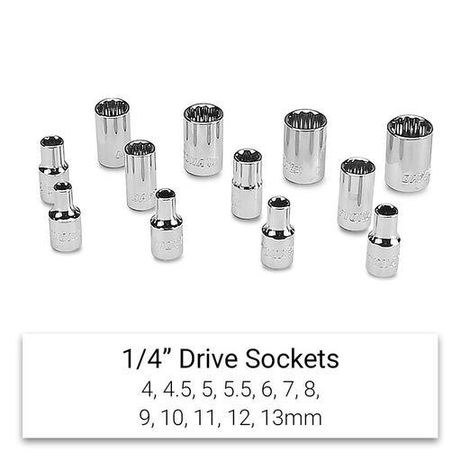 Daytona D126SS 126pce 1/4" & 1/2" Drive Metric 4-34mm & Imperial 3/8"-1 3/16" Socket Set – image 7