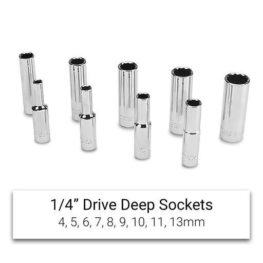 Daytona D126SS 126pce 1/4" & 1/2" Drive Metric 4-34mm & Imperial 3/8"-1 3/16" Socket Set – image 6