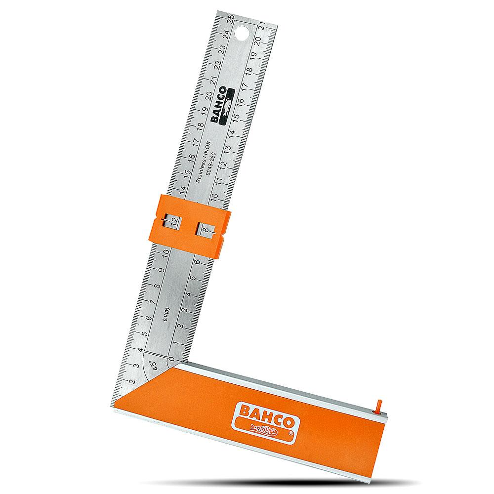 Bahco 9048 250 Bahco 9048 250 250mm 10 Square Ruler With Balance Pin Removable Indicator