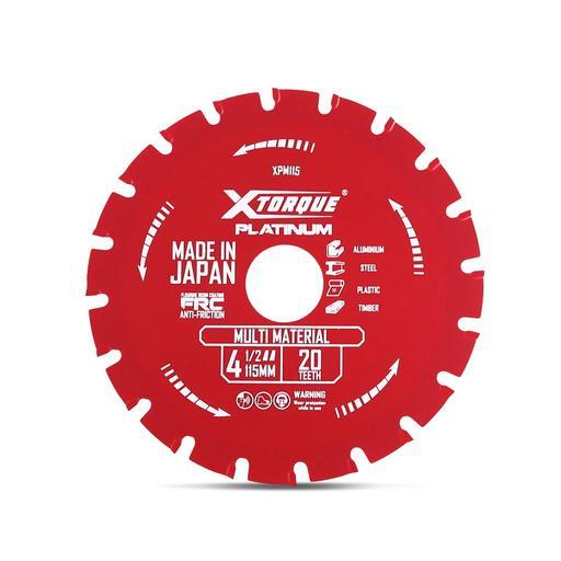 Xtorque XPM115 Platinum 115mm (4-1/2") 20-Teeth Multi Material Carbide Tipped Saw Blade - MADE IN JAPAN