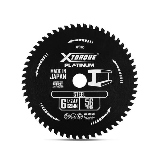 Xtorque XPS165 Platinum 165mm (6-1/2") 56-Teeth Steel Carbide Tipped Saw Blade - MADE IN JAPAN