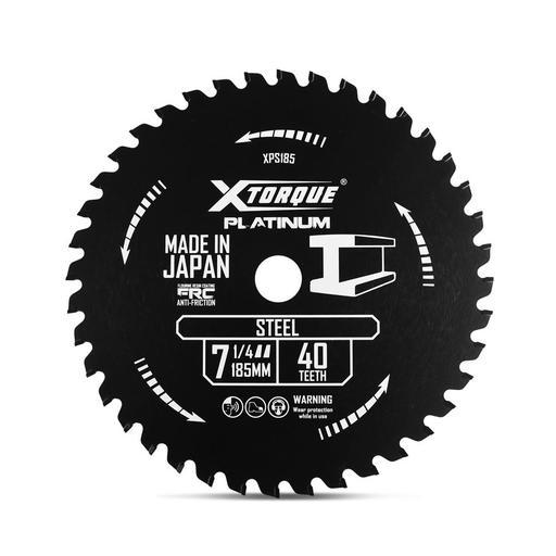 Xtorque XPS185 Platinum 185mm (7-1/4") 40-Teeth Steel Carbide Tipped Saw Blade - MADE IN JAPAN