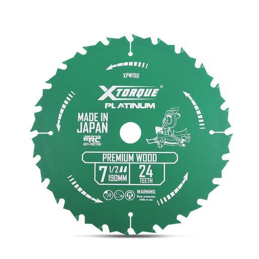 Xtorque XPW190 Platinum 190mm (7-1/2") 24-Teeth Premium Wood Carbide Tipped Saw Blade - MADE IN JAPAN