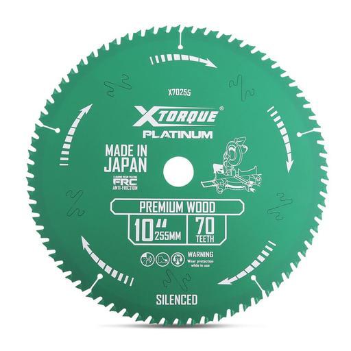 Xtorque X70255 Platinum 255mm (10") 70-Teeth Premium Wood Carbide Tipped Saw Blade - MADE IN JAPAN