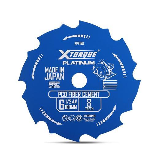 Xtorque XPF168 Platinum 160mm (6-1/2") 8-Teeth PCD Fibre Cement Saw Blade - MADE IN JAPAN