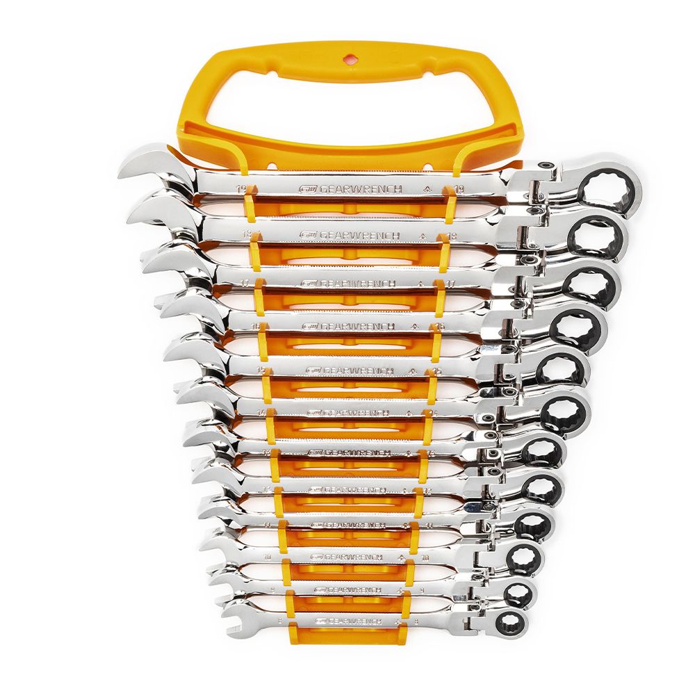 GEARWRENCH 9901D 12pce 12 Point Metric Flex Head Ratcheting Combination Wrench Set – image 2