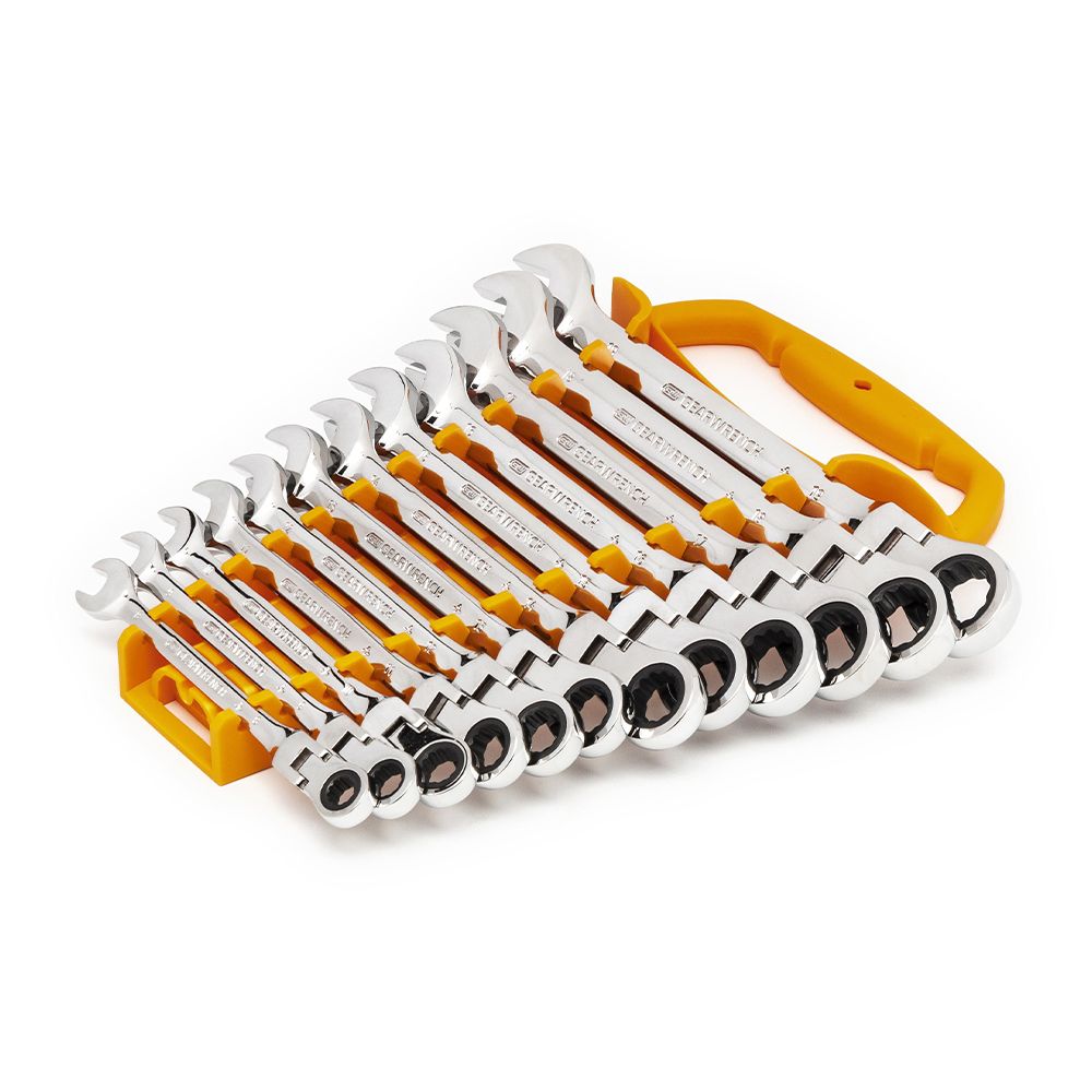 GEARWRENCH 9901D 12pce 12 Point Metric Flex Head Ratcheting Combination Wrench Set – image 1