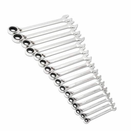 GEARWRENCH 9602N 16pce 12 Point Metric Reversible Ratcheting Combination Wrench Set – image 3