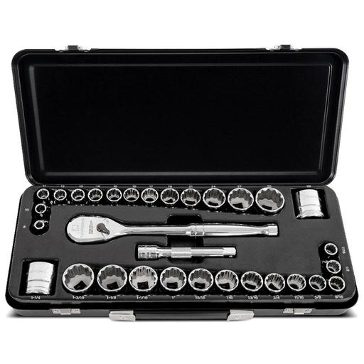 GEARWRENCH 83065 31pce Metric/SAE 1/2" Drive 120XP Standard 12 Point Socket Set