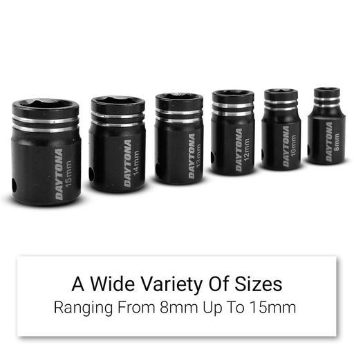 Daytona S7P38M 7pce 3/8" 6 Point Impact 8-15mm Metric Socket Set – image 2