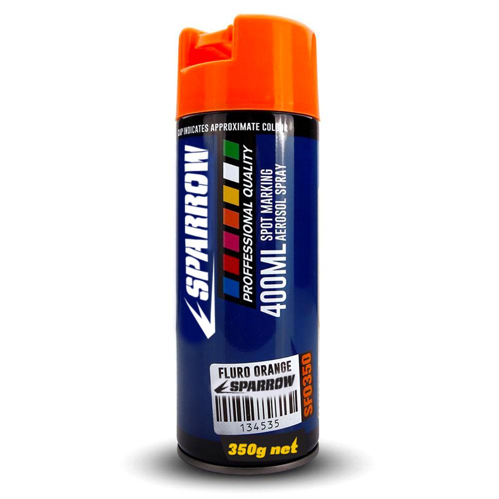 Sparrow SFO350x6 6-Pack 350g 400ml Fluro Orange Spot Marking Spray Paint – image 3