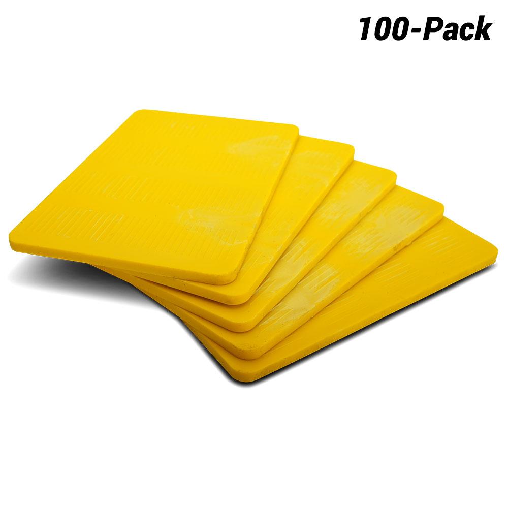 Fixed Fasteners F15015S 100-Pack 150 x 100 x 5mm Yellow Packing Shims – image 1