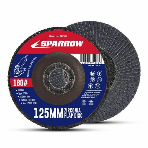Sparrow SZF180-10 10 Pack 125mm 180 Grit Zirconia Flap Disc – image 4