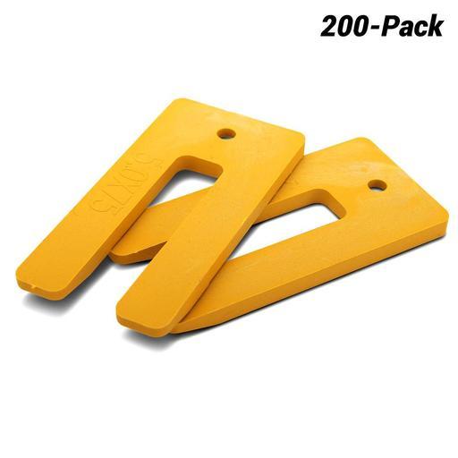 Fixed Fasteners F5075P 200-Pack 5.0 x 75mm U-Shaped Yellow Window Packers