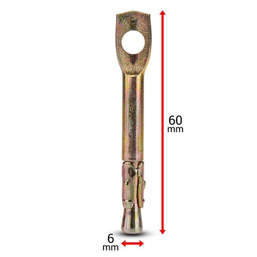 Fixed Fasteners F660ZT 100-Pack 6 x 60mm Tie Wedge Anchors – image 3