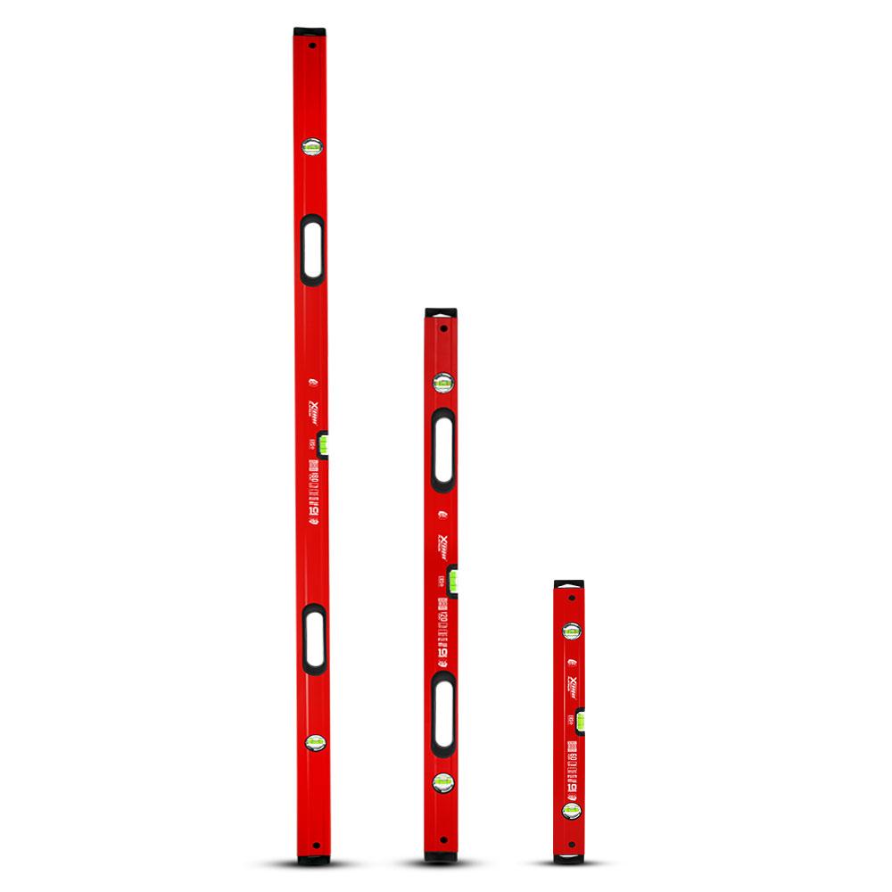 Xtorque XP3PKL 3-Pack 60cm, 120cm & 180cm 800 Series Red Milled Spirit Levels Set – image 1