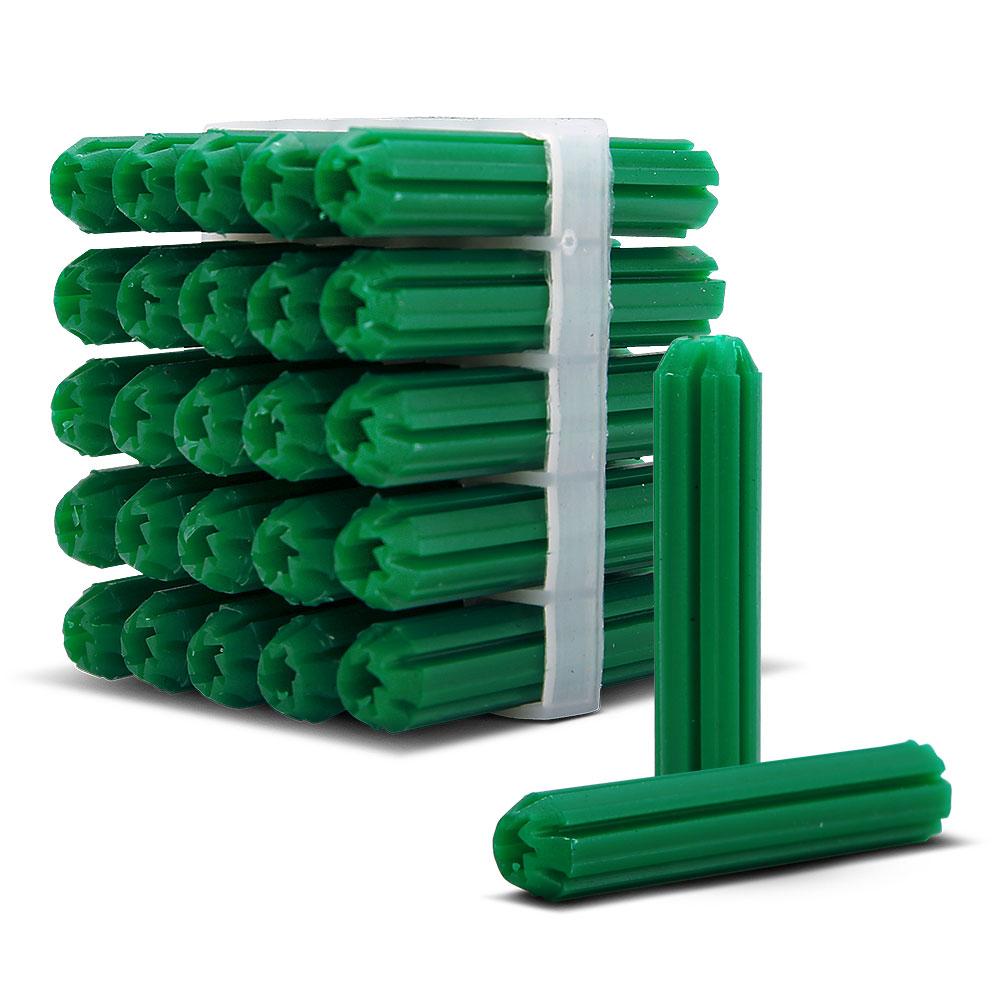 Fixed Fasteners F6535P 25Pack 6.5 x 35mm Green Wall Plugs