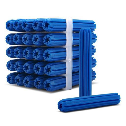 Fixed Fasteners F8050P 25-Pack 8 x 50mm Blue Wall Plugs – image 2