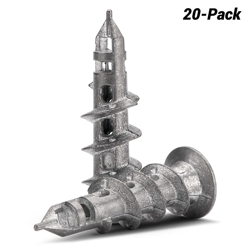 Fixed Fasteners FZDA1 20Pack 8G x 30mm Self Drilling Zinc Drywall Anchors