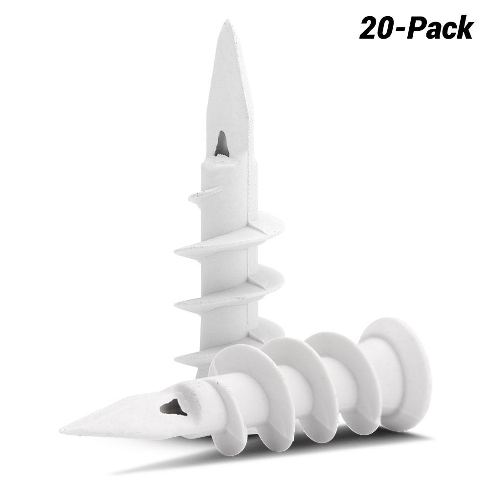 Fixed Fasteners FNDA1 20Pack 6G x 40mm Self Drilling Nylon Drywall Anchors