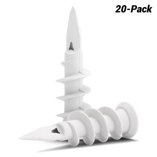 Fixed Fasteners FNDA1 20-Pack 6G x 40mm Self Drilling Nylon Drywall Anchors