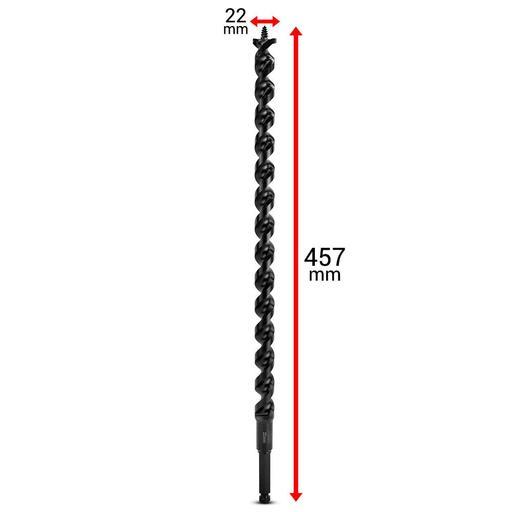 Xtorque X22LA 457mm x 22mm Ultra Hard Scotch Auger Drill Bit – image 3
