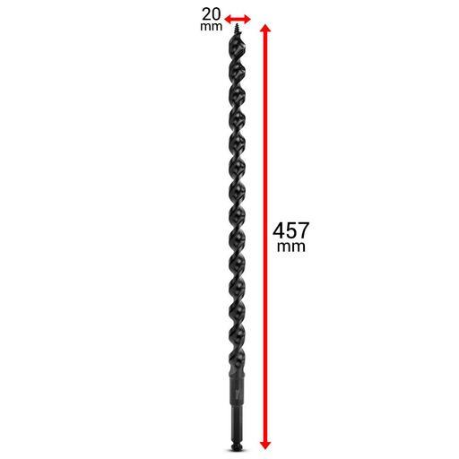 Xtorque X20LA 457mm x 20mm Ultra Hard Scotch Auger Drill Bit – image 3