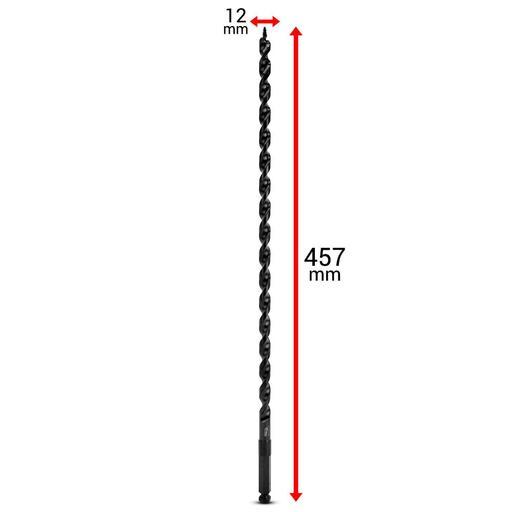 Xtorque X12LA 457mm x 12mm Ultra Hard Scotch Auger Drill Bit – image 3