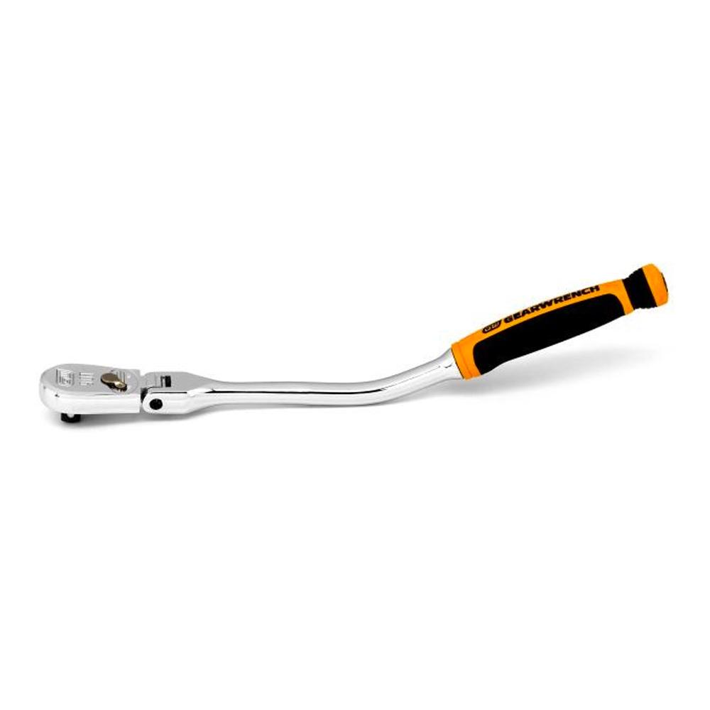 GEARWRENCH 81213T 3/8" Drive Cushion Grip Offset Flex Handle 90 Tooth Ratchet – image 1
