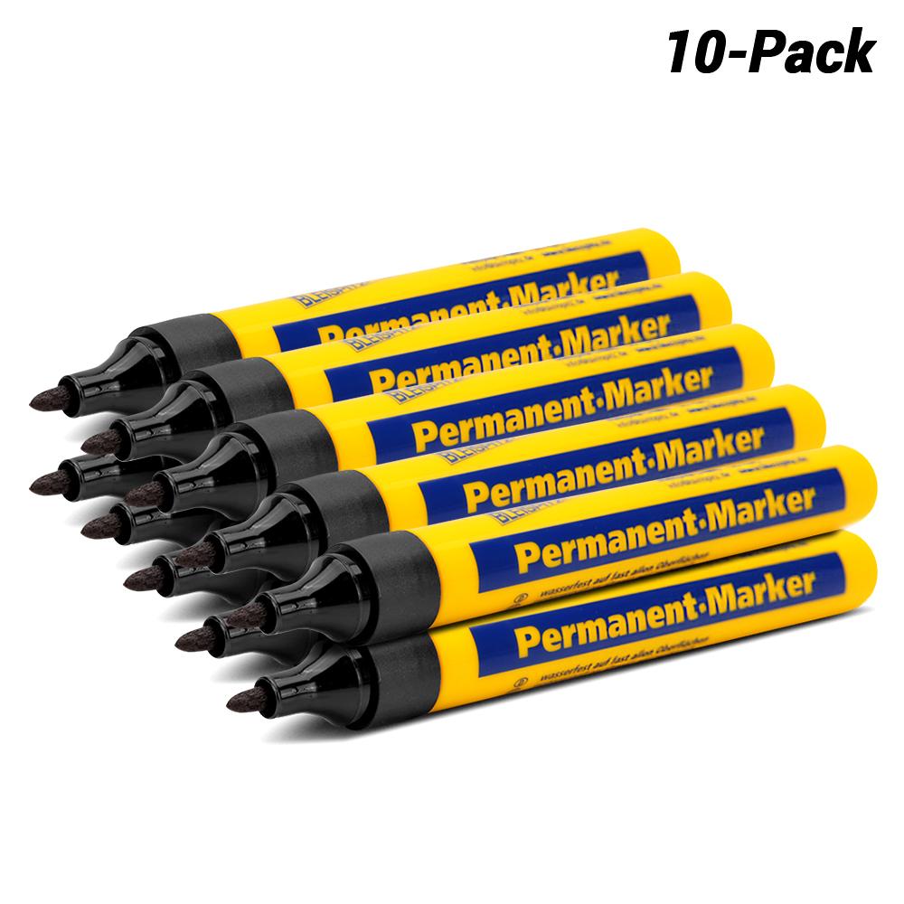 Bleispitz 0631 10-Pack Quick Dry 1.5-3mm Black Permanent Markers - MADE IN GERMANY – image 1